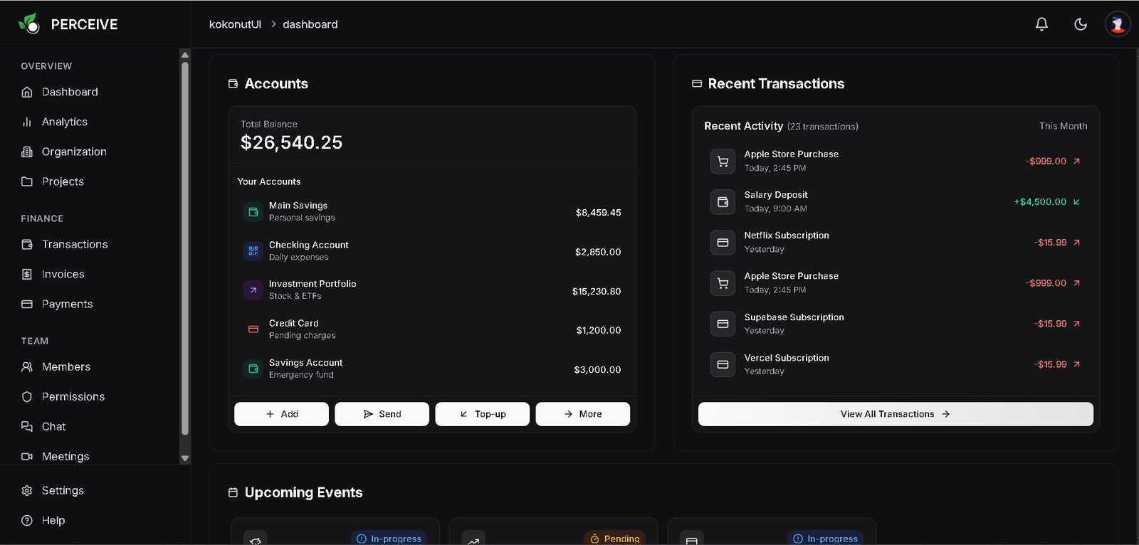 Finance Dashboard